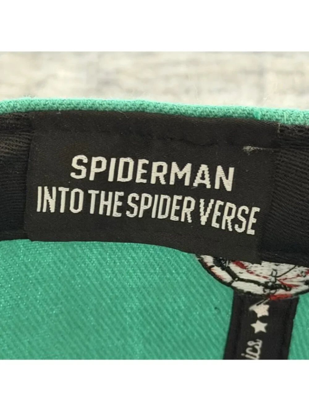 Headgear Classics Spider-Man Into The Spider-Verse Fitted Hat Size 7 Teal Black